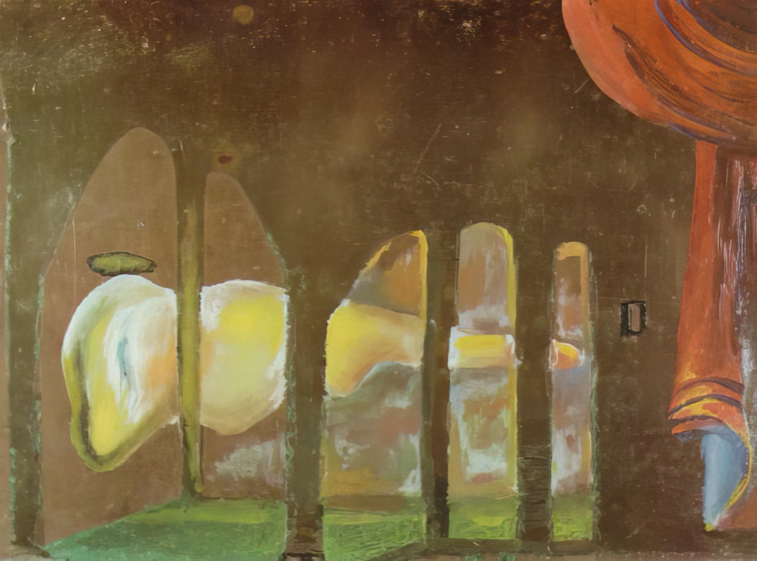 Lincoln in Dalivision: The Signed Lithograph That Captures a Surrealist Icon - GREAT TAPEWORM MASTURBATOR APPEARS BEHIND ARCADES by Salvador Dali