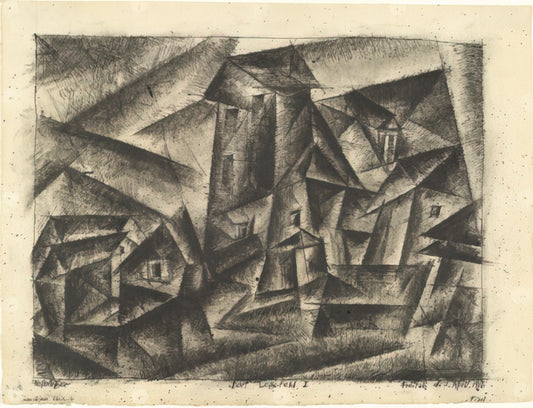 Lyonel Feininger Artwork: The Cubist Visionary of Modernist Abstraction - THE VILLAGE OF LEGEFELD I DORF LEGEFELD I 1916 by Lyonel Feininger