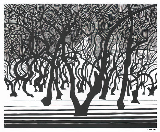 M.C. Escher Lithographs: The Art of Impossible Realities - WOODS NEAR MENTON by MC Escher