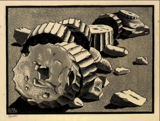 M.C. Escher Pencil Drawings: The Foundational Genius Behind Impossible Worlds - SELINUNTE SICILY OCTOBER 1935 1935 by MC Escher