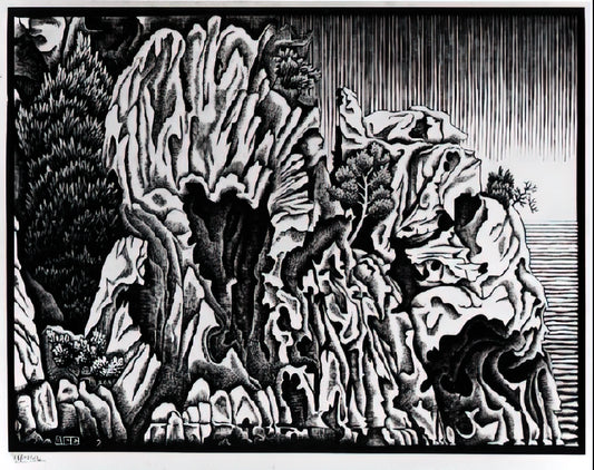 MC Escher (1898-1972): The Master of Mathematical Art and Impossible Worlds - CALANCHE OF PIANA CORSICA FEBRUARY 1934 1934 by MC Escher