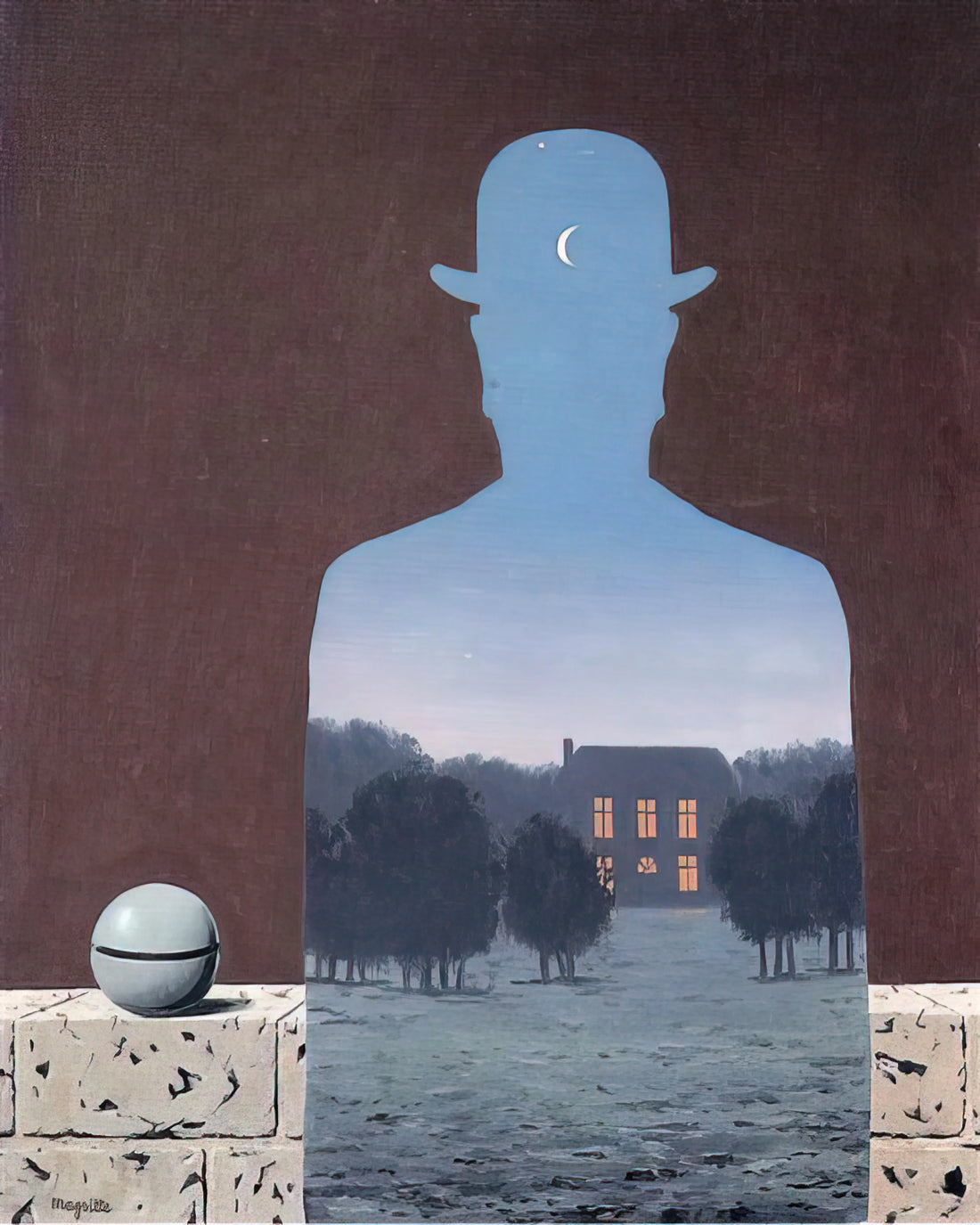 Magritte Empire of Light Print: Decoding the Surrealist Masterpiece - THE HAPPY DONOR 1966 by Rene Magritte