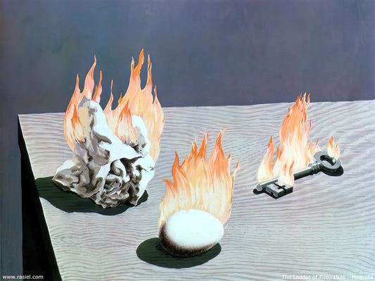 Magritte Prints for Sale: A Curated Guide to Surrealist Masterpieces - THE LADDER OF FIRE 1939 by Rene Magritte
