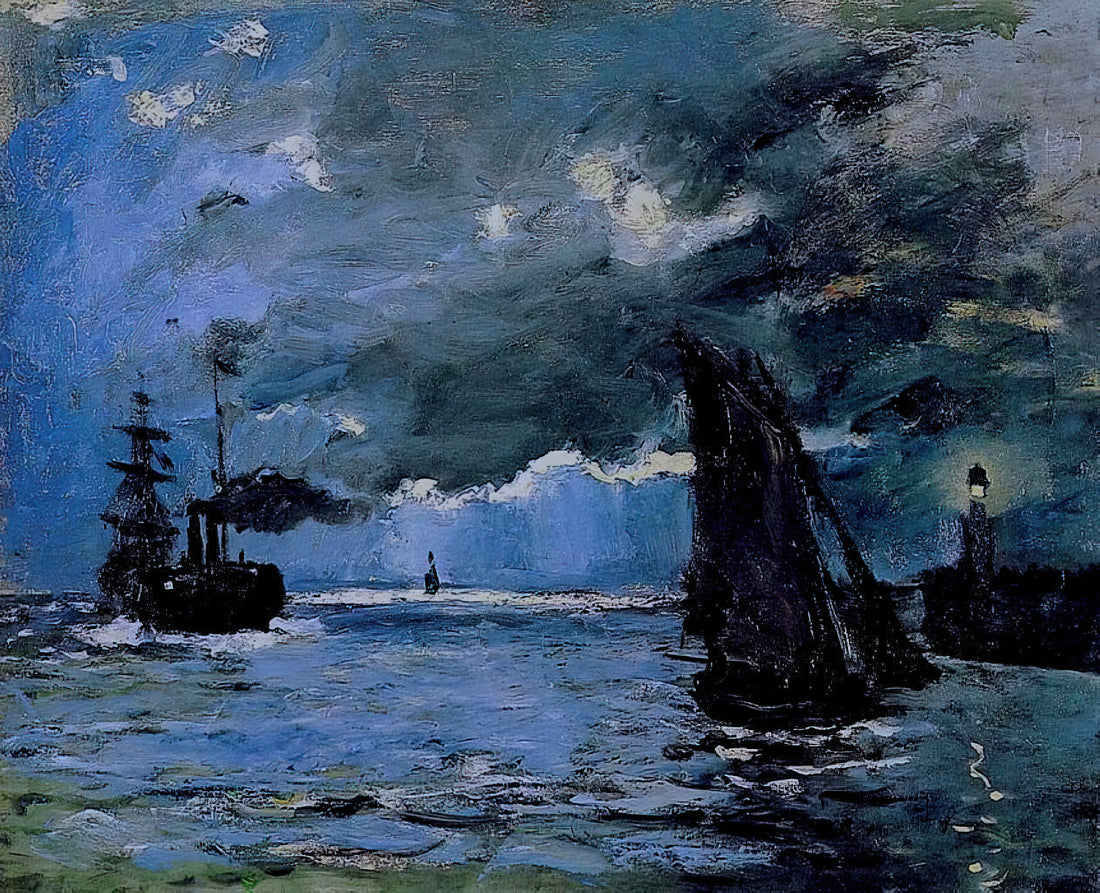 Maison et Jardin de Claude Monet Poster: Bringing Giverny's Magic to Your Home - Seascape, Night Effect by claude monet