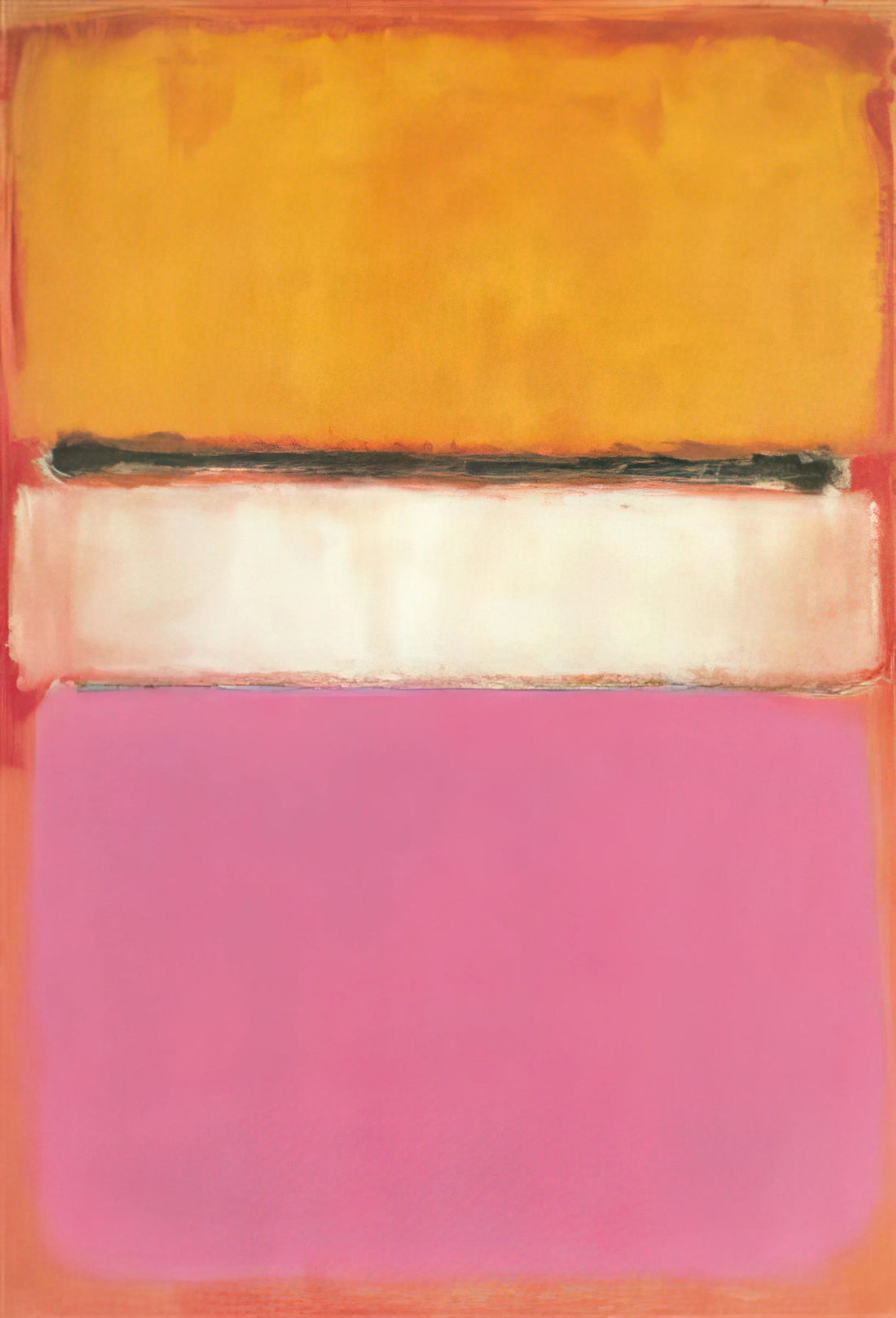 Mark Rothko No. 1 (Royal Red and Blue): A Deep Dive into the Artist's Color Field Masterpiece - White Center Yellow, Pink and Lavender on Rose - 1950 by Mark Rothko