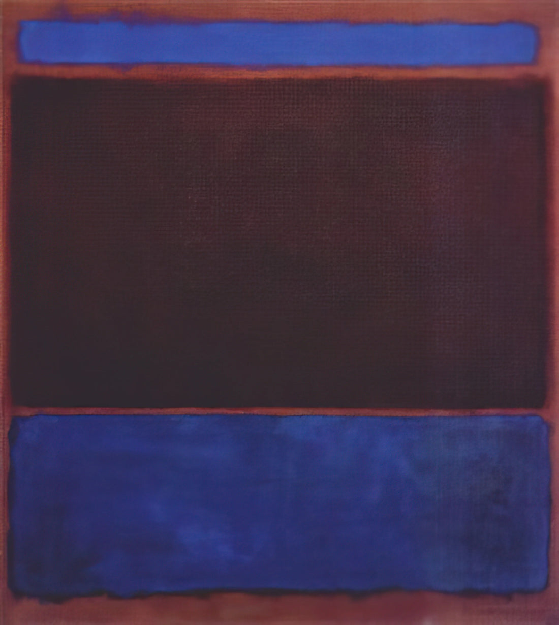 Mark Rothko Original for Sale: A Collector's Guide to Authenticity, Value, and Investment - No. 3 Bright Blue, Brown, Dark Blue on Wine - 1962 by Mark Rothko