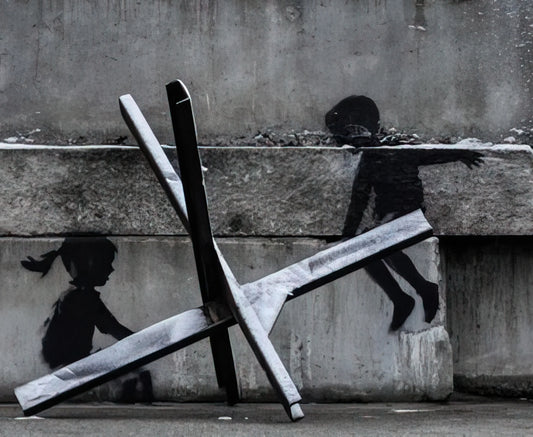 Martin Whatson Canvas: The Street Artist's Evolution from Stencils to Gallery Walls - KYIV KHRESHCHYATYK 9 2022 by Banksy