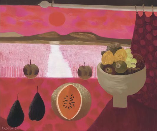 Mary Fedden Paintings: A Joyful Exploration of Still Life and Modern British Art - Still life with fruit - 1997 by Mary Fedden