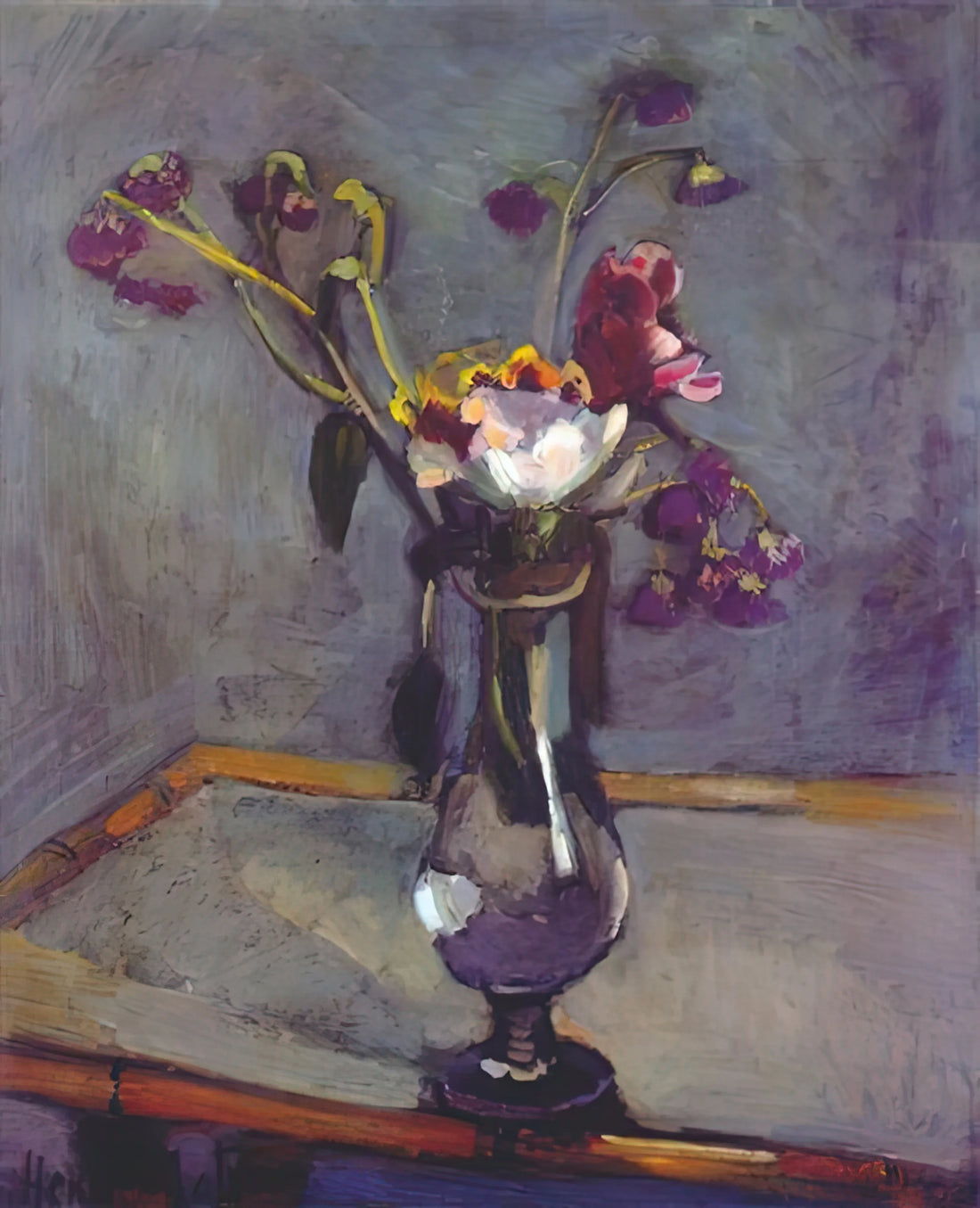Matisse Etchings for Sale: A Collector's Guide to the Artist's Graphic Mastery - BOUQUET ON A BAMBOO TABLE 1903 by Henri Matisse