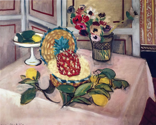 Matisse Paper: The Revolutionary Cut-Outs That Redefined Modern Art - STILL LIFE WITH PINEAPPLES 1 by Henri Matisse