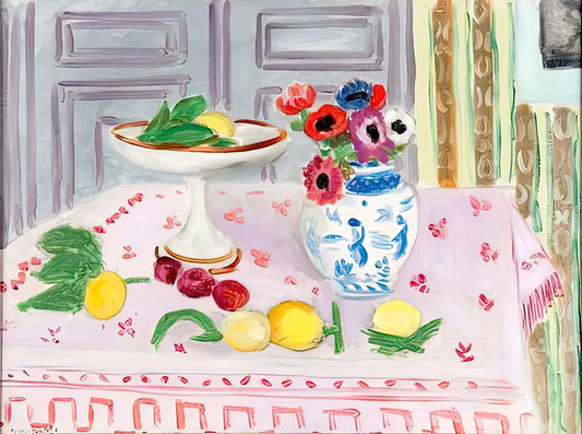 Matisse Papiers Découpés Poster: The Joy of Cut-Outs in Art Prints - THE PINK TABLECLOTH 1925 by Henri Matisse