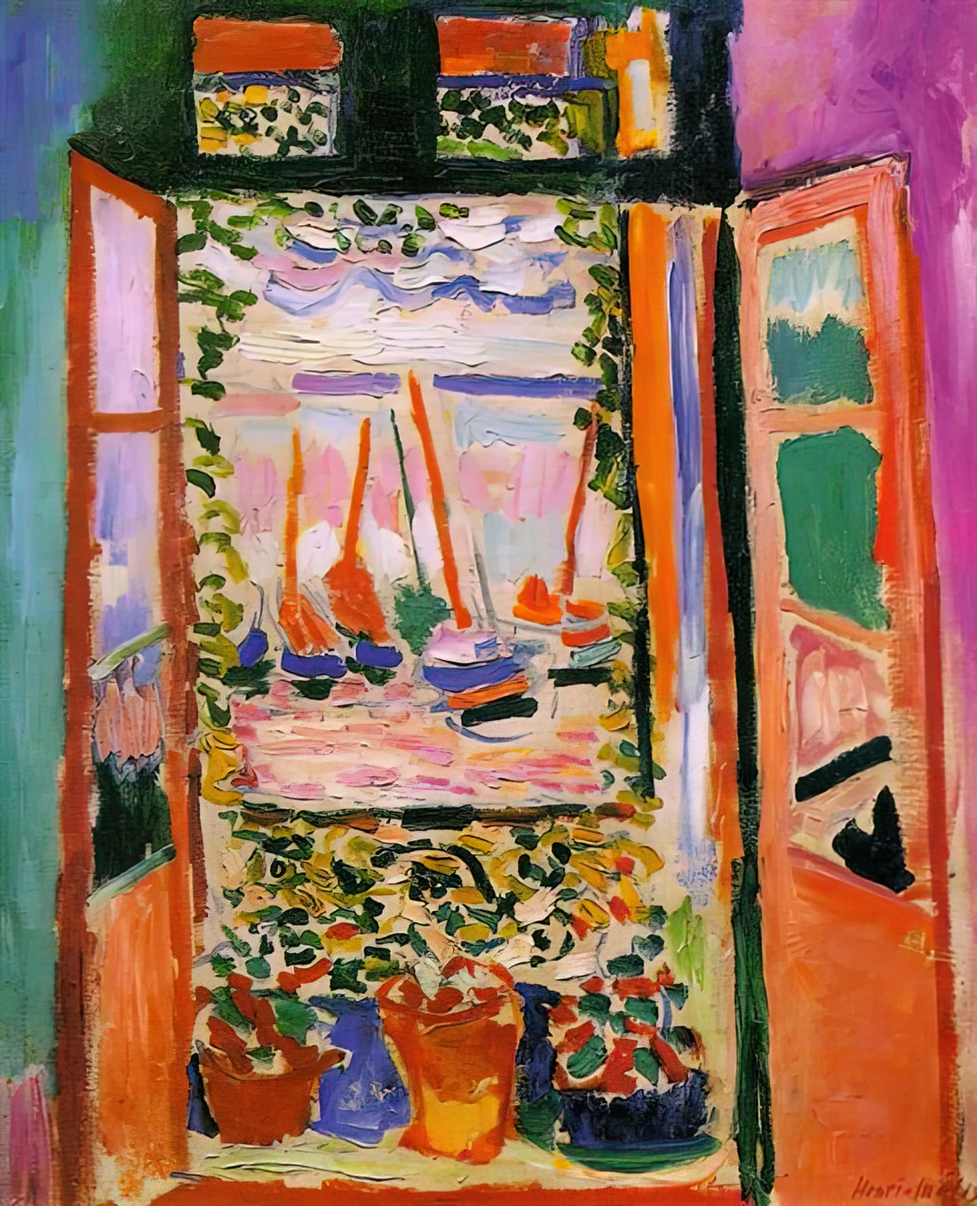 Matisse Papiers Découpés Posters: The Revolutionary Late Work of a Modern Master - OPEN WINDOW COLLIOURE 1905 by Henri Matisse