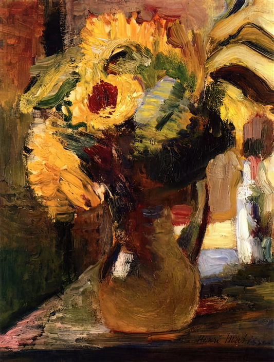 Matisse Papiers Découpés: The Berggruen & Cie Collection and the Artist's Final Masterpieces - BOUQUET OF SUNFLOWERS 1897 by Henri Matisse