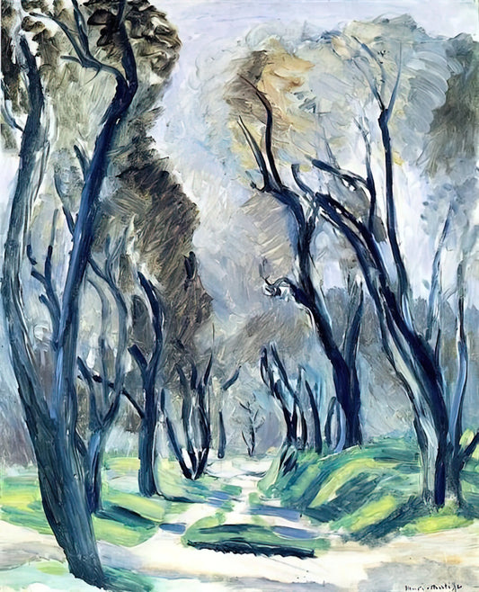 Matisse Portraits de Femmes: A Journey Through Color, Form, and Feminine Essence - THE PATH OF OLIVE TREES 1920 by Henri Matisse