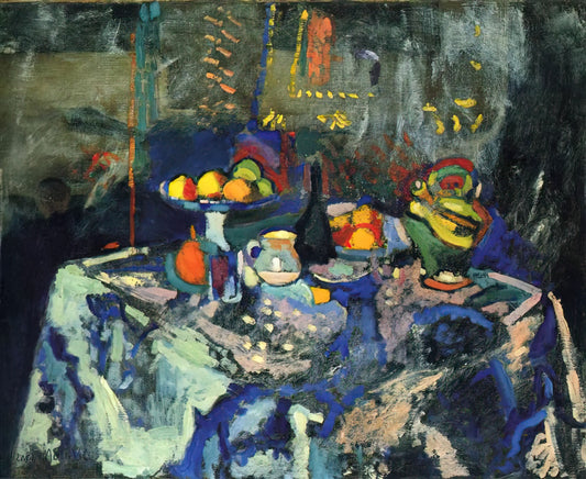 Matisse and Mallarmé: The Poetic Dialogue Between Painting and Poetry - STILL LIFE WITH VASE BOTTLE AND FRUIT by Henri Matisse