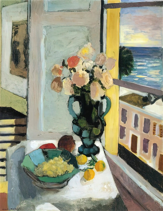 Matisse's Late Work: A Revolutionary Final Chapter in Modern Art - FLOWERS IN FRONT OF A WINDOW 1922 by Henri Matisse