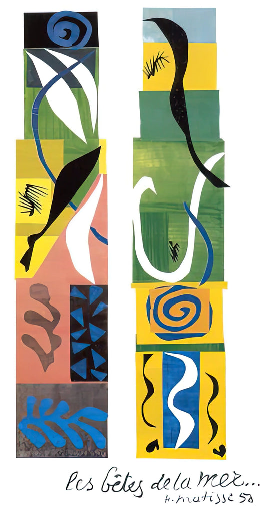 Matisse's Sorrows of the King: A Masterpiece of Late-Career Cut-Outs and Artistic Legacy - THE BEASTS OF THE SEA 1950 by Henri Matisse