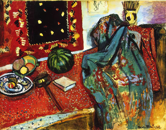 Matisse's 'La Conversation': A Masterpiece of Intimacy and Color - STILL LIFE WITH A RED RUG 1906 by Henri Matisse
