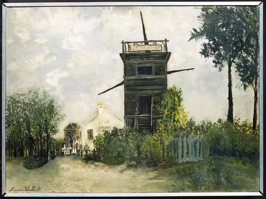 Maurice Utrillo Montmartre Paintings: The Soul of Paris Captured in Oil - THE WINDMILL AT SANNOIS 1912 by Maurice Utrillo