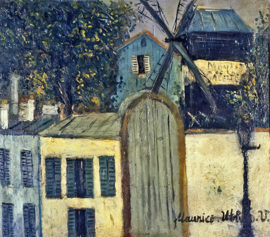 Maurice Utrillo Reproductions: Capturing the Soul of Montmartre in Museum-Quality Prints - MOULIN DE LA GALETTE 1 by Maurice Utrillo
