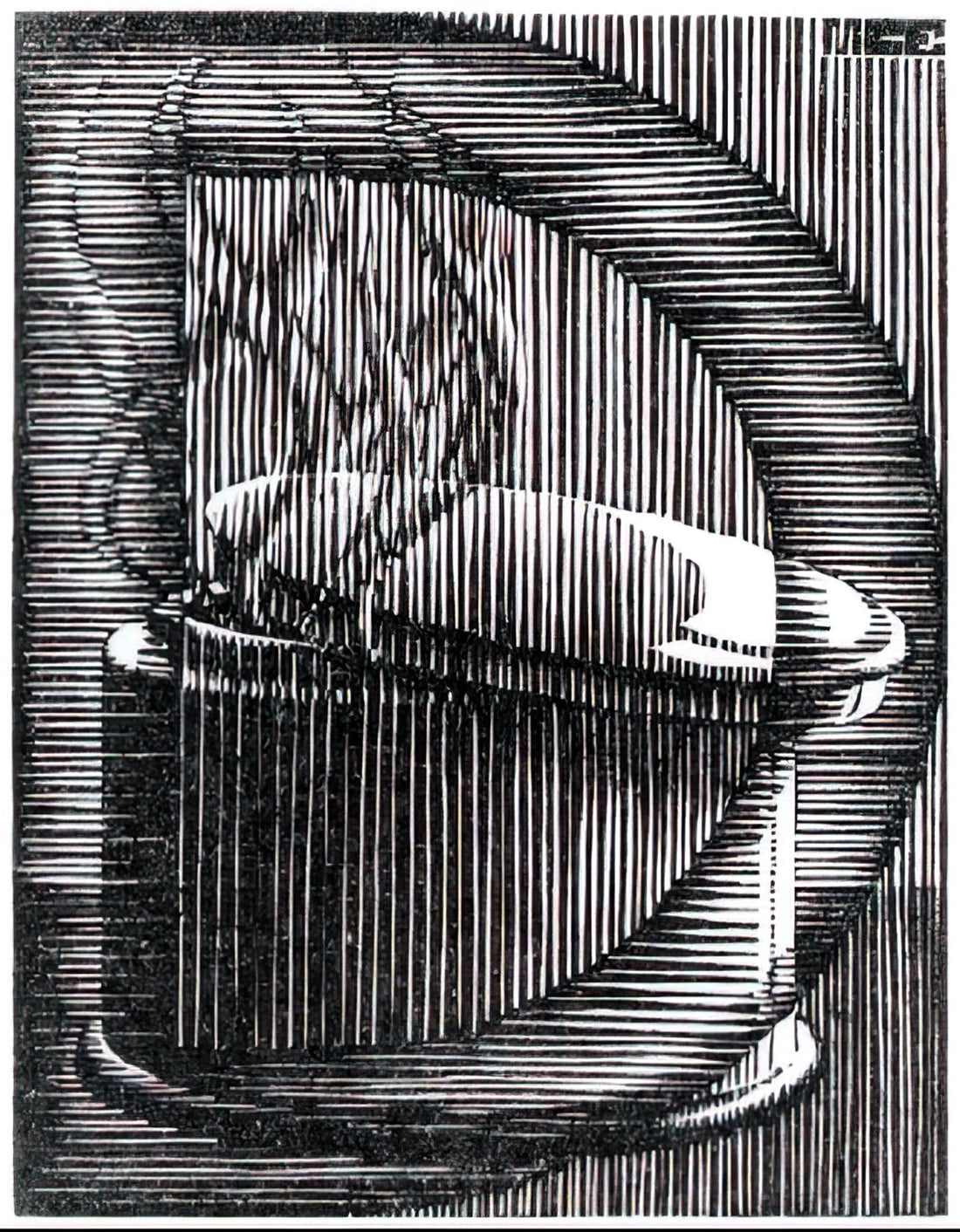 Maurits Escher Artwork: The Mind-Bending World of Mathematical Illusion - INITIAL D by MC Escher