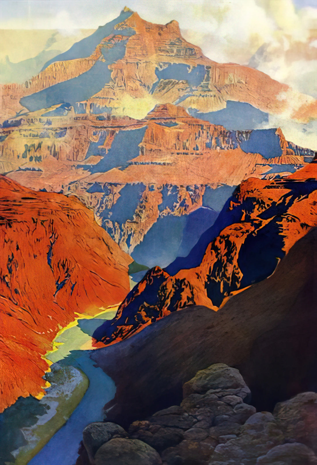 Maxfield Parrish Christmas: The Timeless Magic of an American Illustrator's Holiday Vision - Grand Canyon by Maxfield Parrish