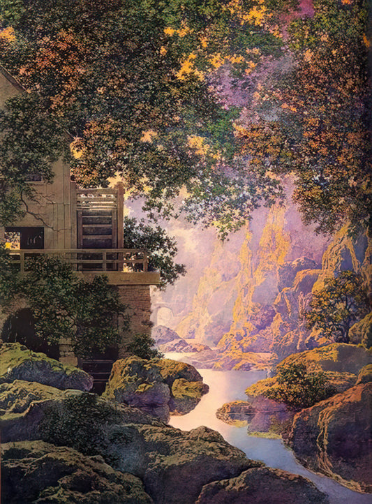 Maxfield Parrish and Enya: A Timeless Artistic Connection - The Old Glen Mill Large by Maxfield Parrish