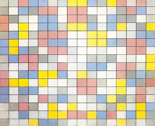 Mondrian Framed Print: A Collector's Guide to Piet Mondrian's Iconic Art in Your Home - Composition with Grid IX by Piet Mondrian
