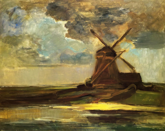 Mondrian Prints on Canvas: The Definitive Guide to Neoplasticism in Modern Interiors - Windmill in the Gein by Piet Mondrian