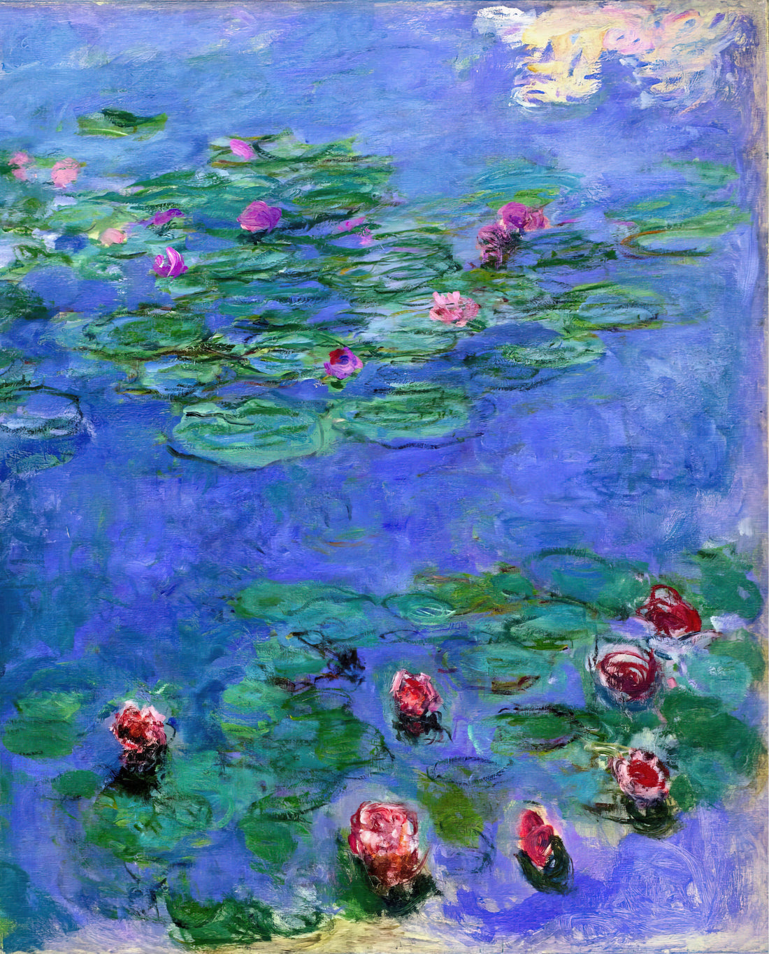Monet Art Type: Understanding the Impressionist Master's Signature Style and Techniques - Water Lilies Red by claude monet