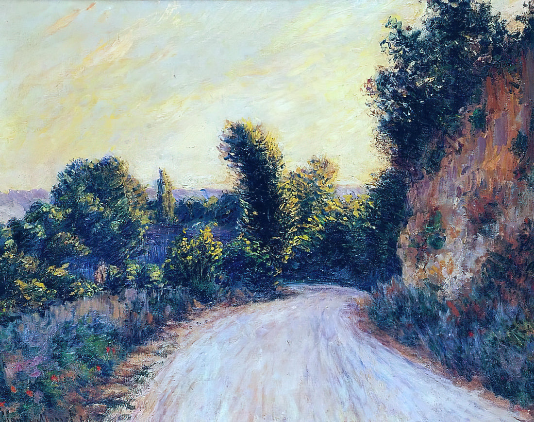 Monet Port: Capturing the Ephemeral Beauty of Maritime Life - Road near Giverny by claude monet