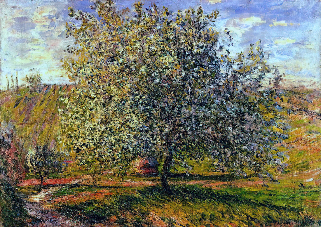 Monet Posters for Sale: How to Own Museum-Quality Impressionist Art Prints - Tree in Flower near Vetheuil by claude monet