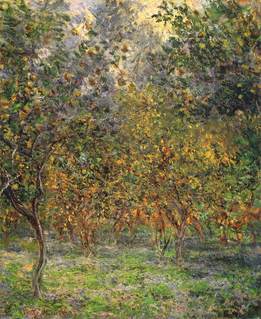 Monet Snowy Landscape: A Master's Vision of Winter's Ephemeral Beauty - Under the Lemon Trees by claude monet