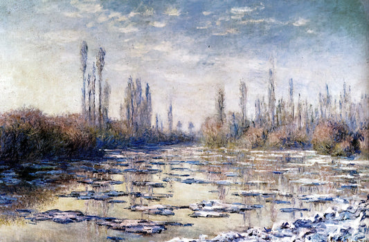 Monet at the Nelson-Atkins: A Masterpiece Collection and Its Lasting Legacy - Floating Ice Near Vetheuil by claude monet