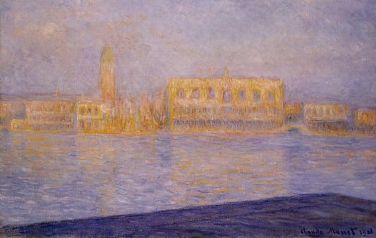 Monet's Lavacourt: A Masterpiece of Impressionist Light and Reflection - The Doges' Palace Seen from San Giorgio Maggiore 2 by claude monet