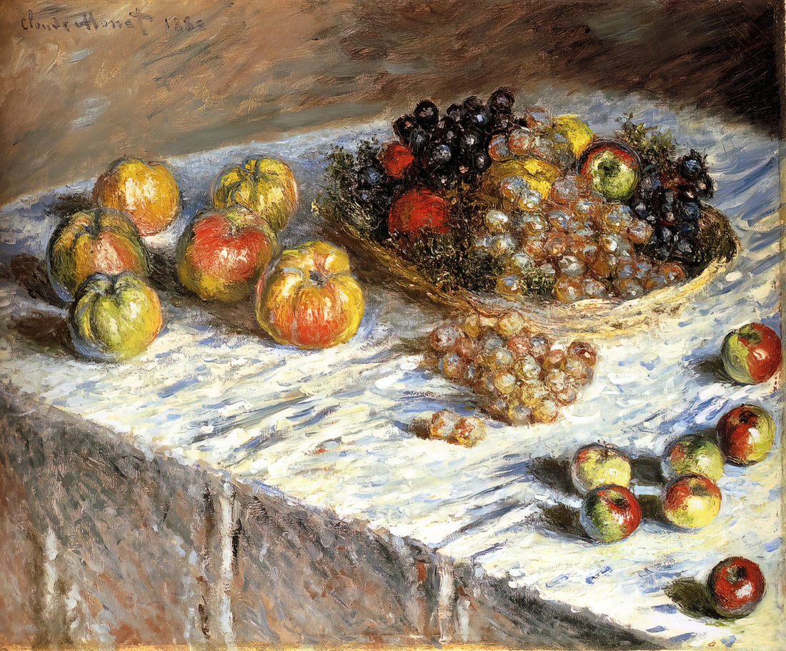Monet's Most Famous Artwork: A Curator's Guide to His Iconic Masterpieces - Still Life with Apples And Grapes by claude monet