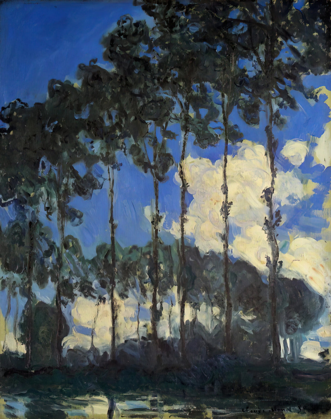 Monet's Orangerie Paintings: The Water Lilies That Transformed Modern Art - Poplars on the Banks of the Epte by claude monet