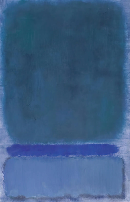 Monochrome Rothko: The Profound Power of Black, White, and Gray in Abstract Expressionism - Untitled Green on Blue - 1968 by Mark Rothko