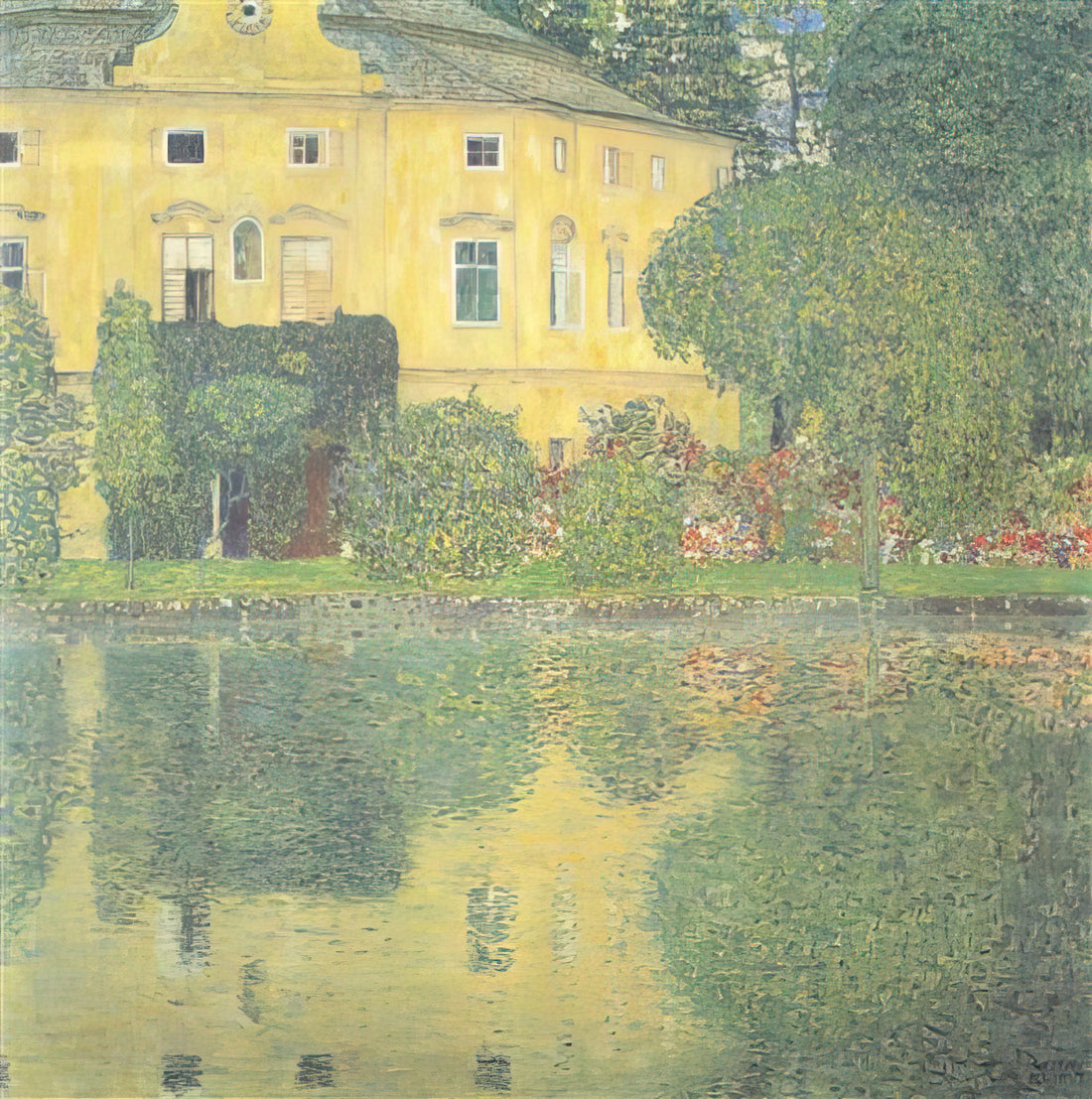 Mucha and Klimt: Masters of Ornamental Symbolism in Art Nouveau - SCHLOSS KAMMER ON THE ATTERSEE IV by Gustav Klimt