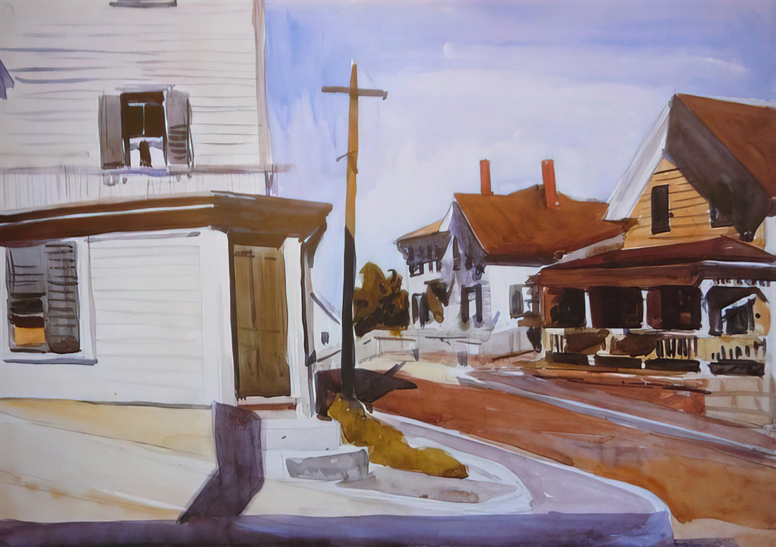 Night Walks: The Haunting Urban Solitude of Edward Hopper - Street Corner by Edward Hopper