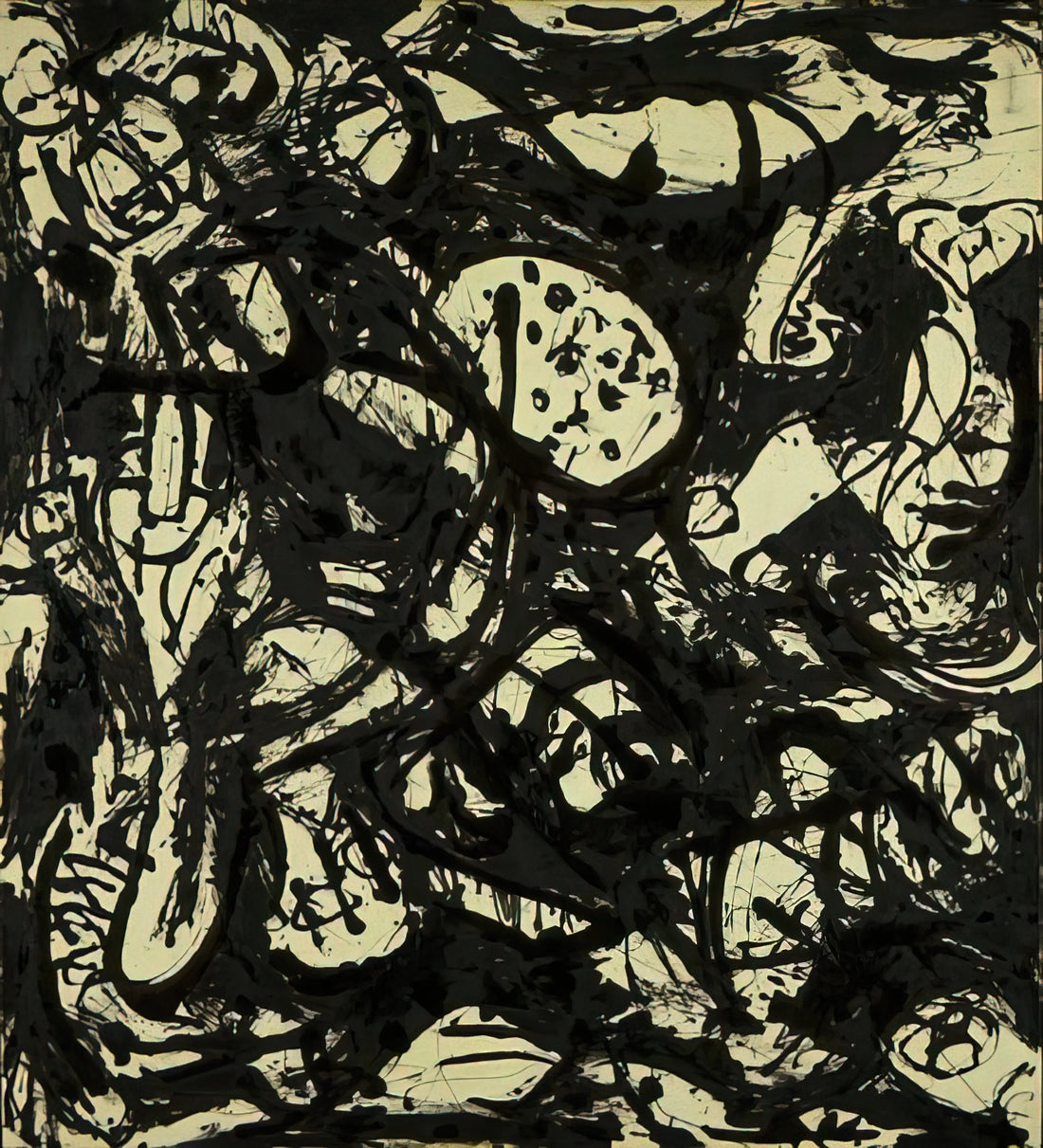 Number 23 by Jackson Pollock: Decoding the Abstract Expressionist Masterpiece - BLACK WHITE NUMBER 20 1951 by Jackson Pollock