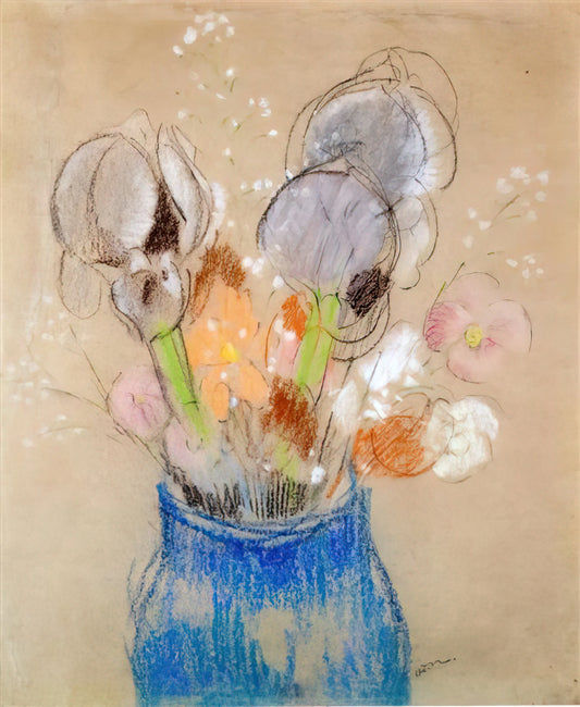 Odilon Redon: The Master of Symbolism and the Photographic Gaze - BOUQUET OF FLOWERS 4 by Odilon Redon