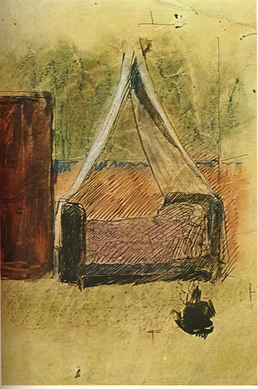 Original Lithograph Picasso: A Collector's Guide to Authenticity, Value & Artistic Significance - Bed with mosquito nets by Pablo Picasso