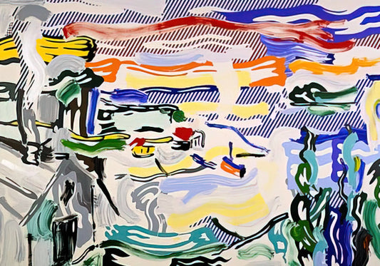 Original Roy Lichtenstein for Sale: A Collector's Guide to Authenticity and Value - COAST VILLAGE 1987 by Roy Lichtenstein
