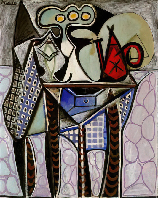 Pablo Picasso Three Musicians Print: A Collector's Guide to Cubist Mastery - Still life on a table - 1947 by Pablo Picasso