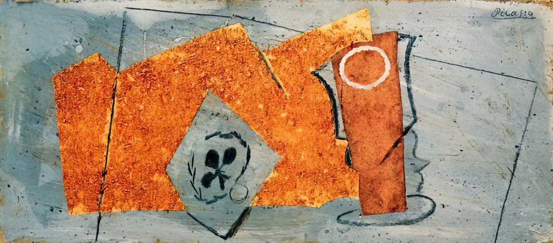 Pablo Picasso at the Museum of Modern Art: A Cornerstone of Modernism - Playing Card and Glass - 1914 by Pablo Picasso