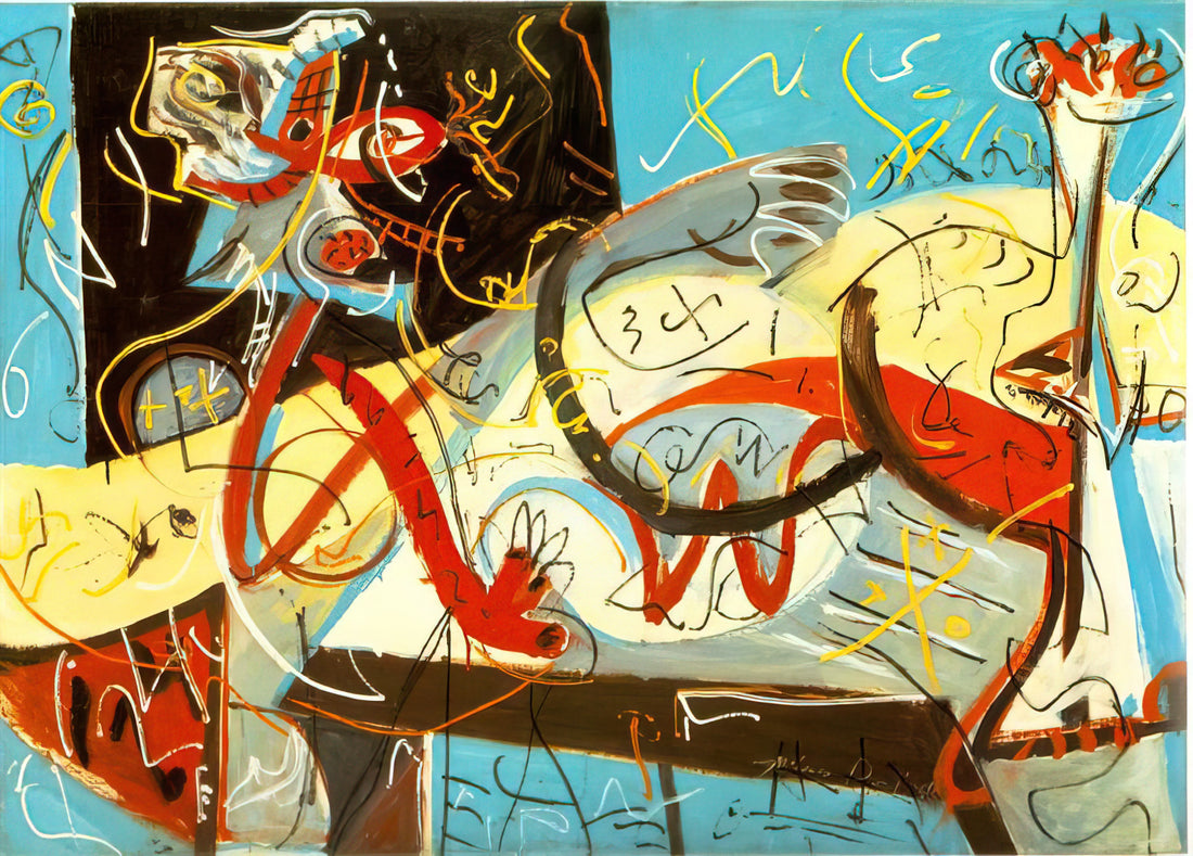 Paintings by Jackson Pollock: A Definitive Guide to the Abstract Expressionist Master - STENOGRAPHIC FIGURE by Jackson Pollock