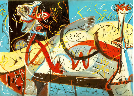 Paintings by Jackson Pollock: A Definitive Guide to the Abstract Expressionist Master - STENOGRAPHIC FIGURE by Jackson Pollock