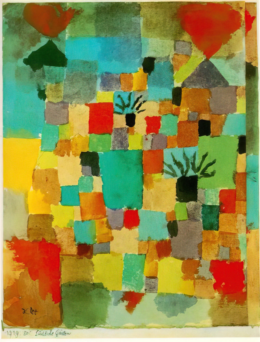 Paul Klee Artwork: Exploring the Poetic Universe of a Modern Master - SOUTHERN TUNISIAN GARDENS 1919 by Paul Klee