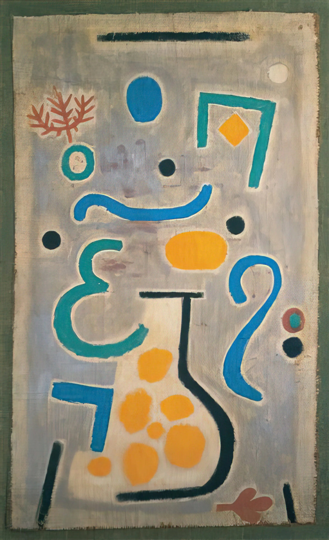 Paul Klee Blue Paintings: A Journey into Color, Symbolism, and Modernist Innovation - THE VASE 1938 by Paul Klee